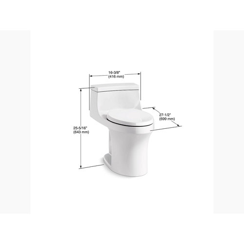 K51720,33,58 Kohler San Souci™ 1.28 GPF Elongated OnePiece toilet